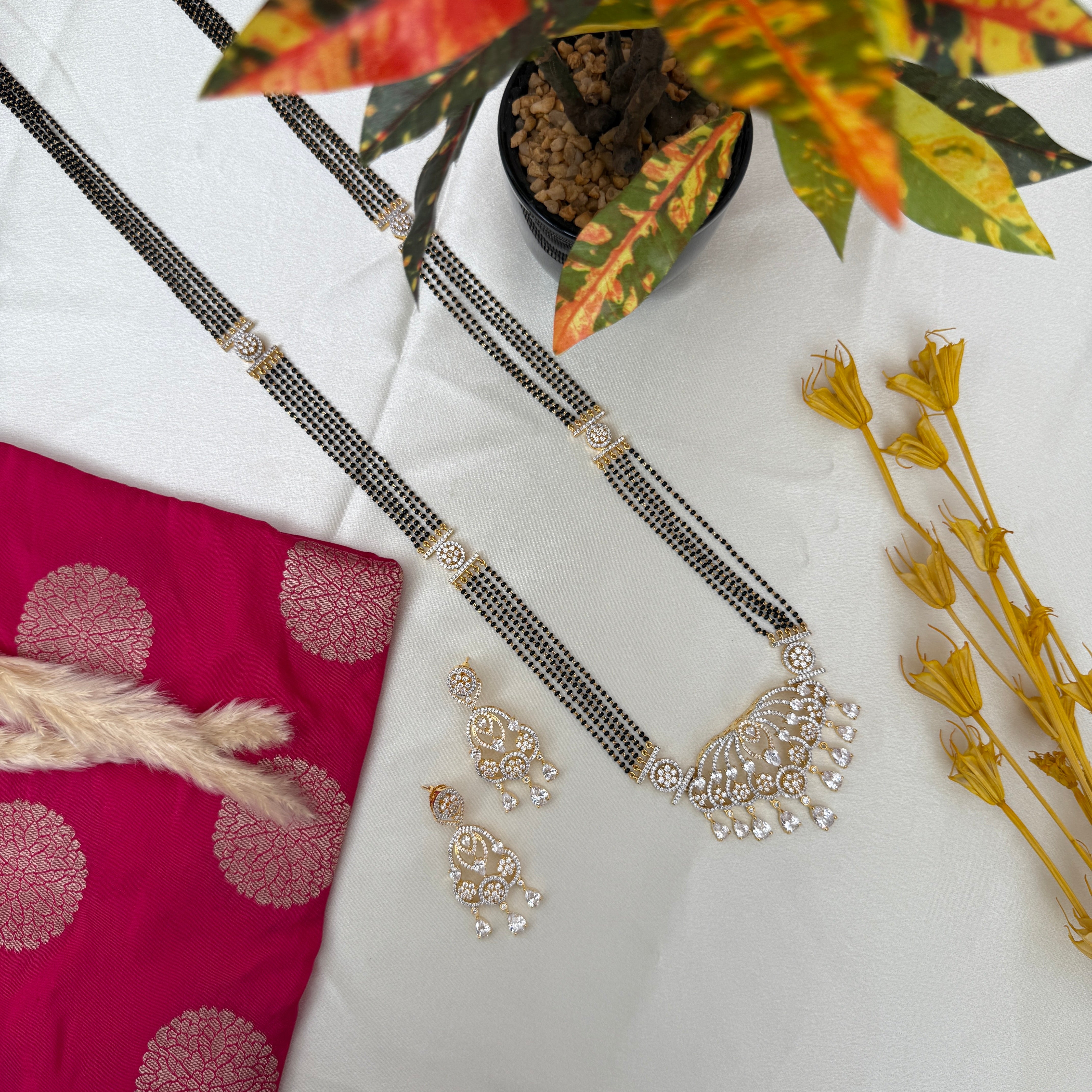 A D Long Mangalsutra Set