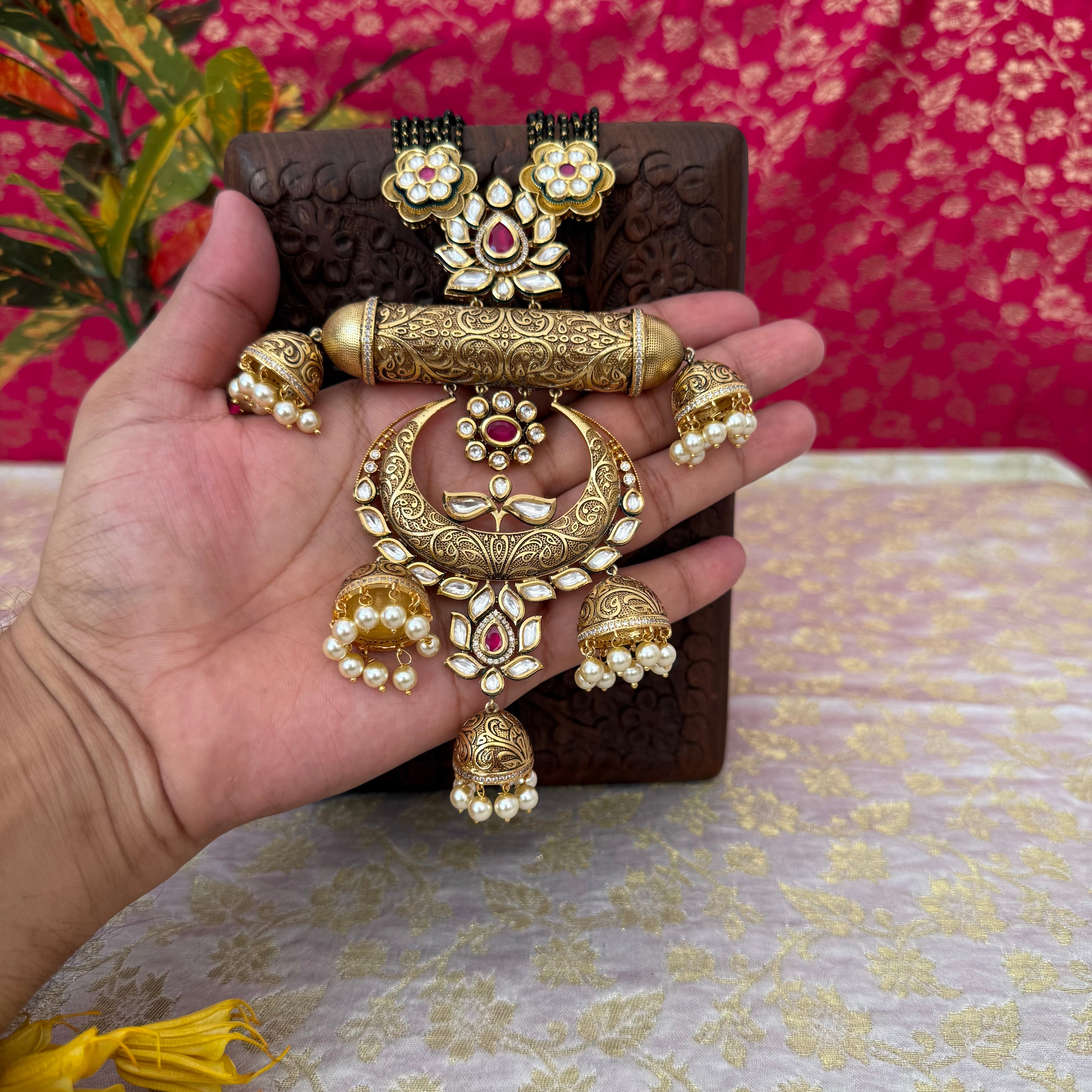 Antique Kundan Long Mangalsutra