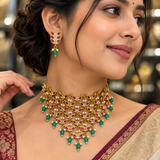 Pachi Kundan trending necklace