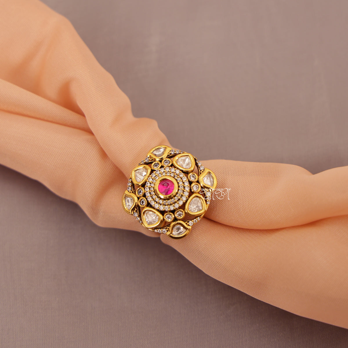 Kundan Finger Ring