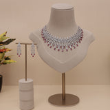 american diamond ruby necklace se 