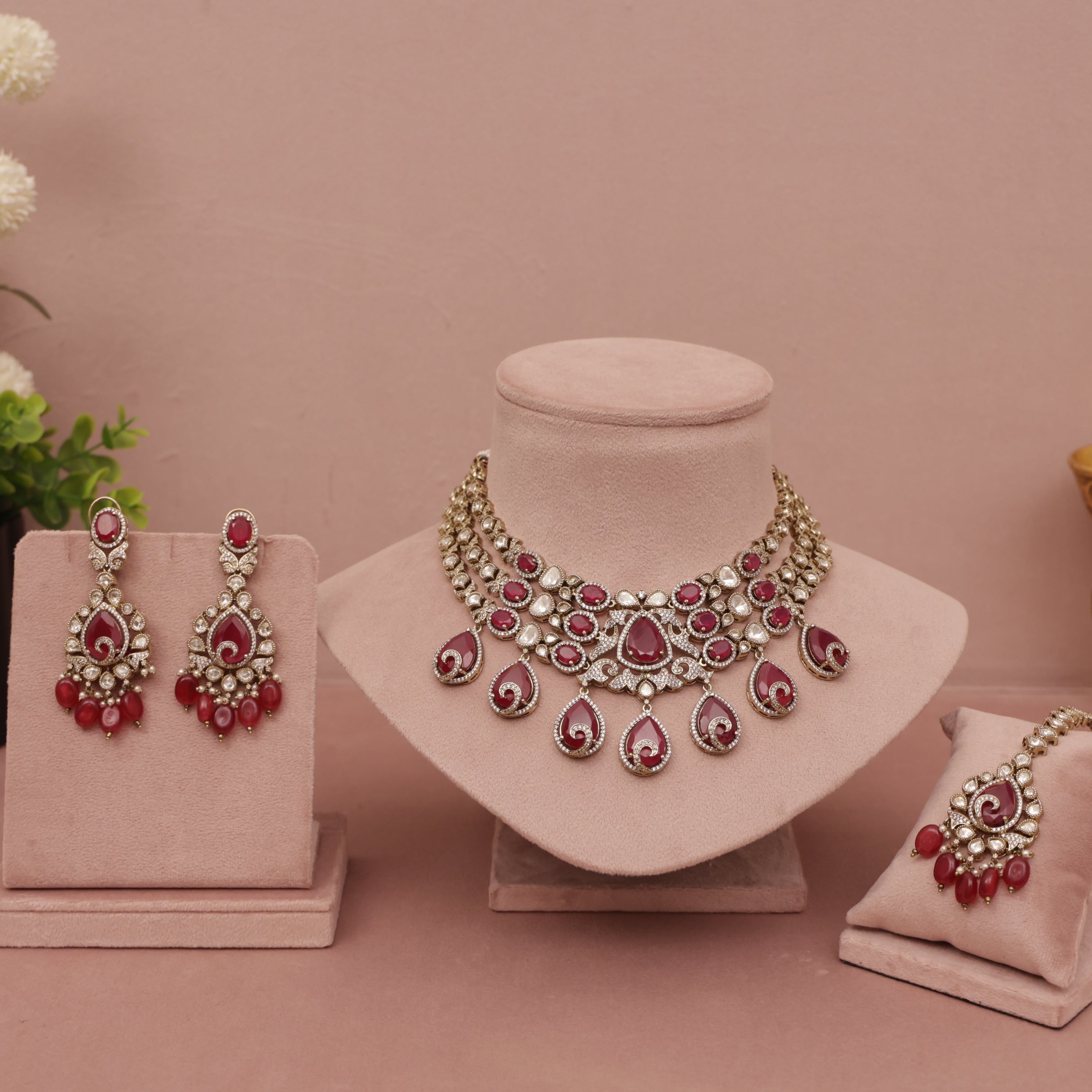 ruby bridle set