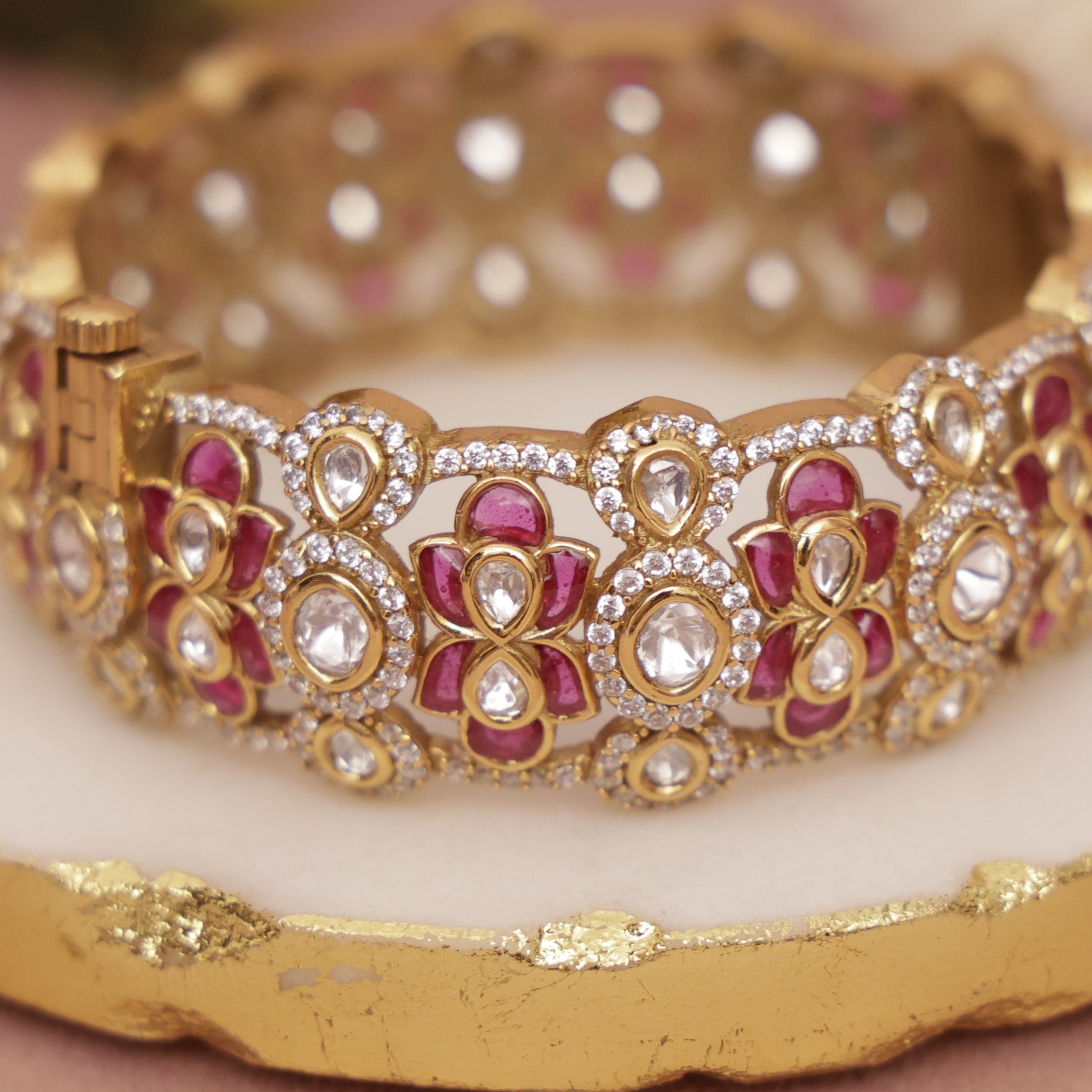 polki kundan bangle kada