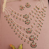 pachi kundan 5 line haar